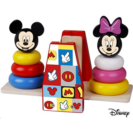 Hračka Disney baby dřevěná balanční hra Mickey