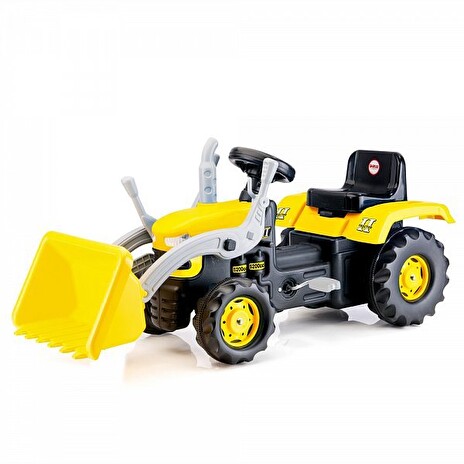 Hračka Dolu Velký šlapací traktor s rypadlem, žlutý