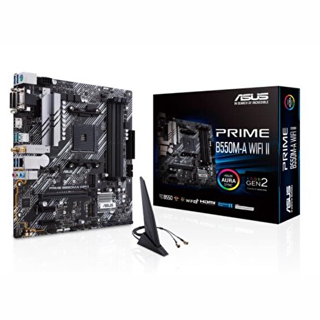 ASUS PRIME B550M-A WIFI-II soc.AM4 B550 DDR4 mATX M.2 D-Sub DVI HDMI WIFI BT
