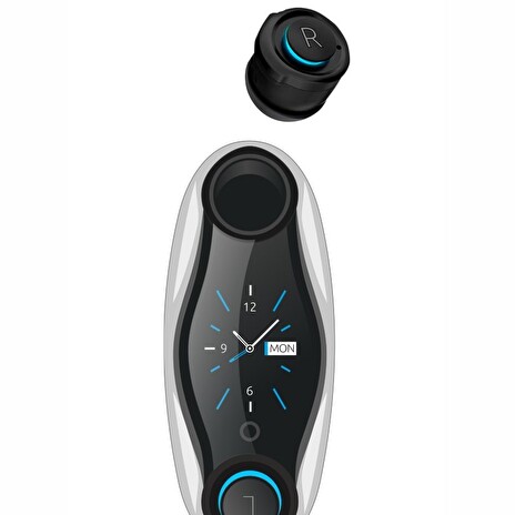 HELMER chytré hodinky se sluchátky TWS 900/ dotykový display/ notifikace/ BT 5.0/ odhad krevního tlaku/ handsfree/ CZapp
