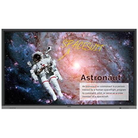 BENQ panel 75" RE7501/ dotykový interaktivní/ UHD 4K/ provoz 18/7/ HDMI/ RS232/ RJ45/ USB/ Android