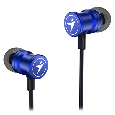 GENIUS headset HS-M316 METALLIC BLUE/ modrý/ 4pin 3,5 mm jack