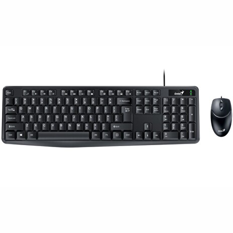 GENIUS KM-170/ Drátový set/ USB/ černá/ CZ+SK layout