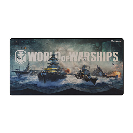 Herní podložka pod myš Genesis CARBON 500 WORLD of WARSHIPS ARMADA, MAXI 90x45cm