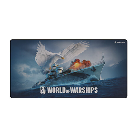 Herní podložka pod myš Genesis CARBON 500 WORLD of WARSHIPS, MAXI 90x45cm