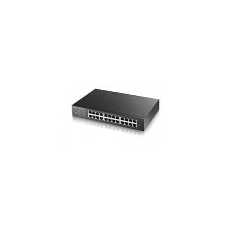 Zyxel GS1900-24E 24-port Desktop Gigabit Web Smart switch: 24x Gigabit metal, IPv6, 802.3az (Green), fanless, rack kit