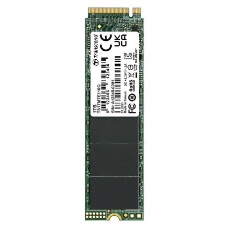 TRANSCEND MTE110Q 1TB SSD disk M.2 2280, PCIe Gen3 x4 NVMe 1.3 (3D QLC), 2000MB/s R, 1500MB/s W