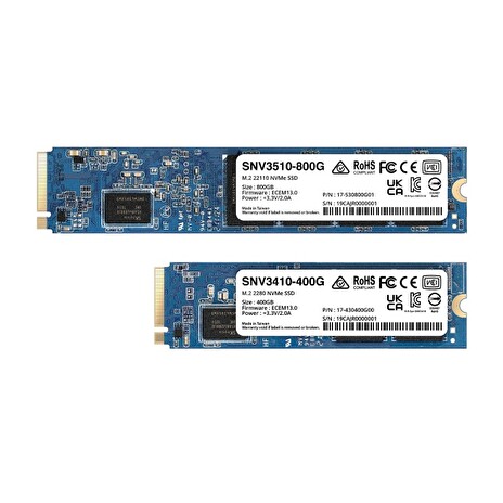 Synology SSD M.2 NVMe SNV3510-800G, 800 GB, čtení/zápis: 3100/1000 MB/s, M.2 22110