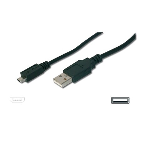 PremiumCord Kabel micro USB 2.0, A-B 0,5m