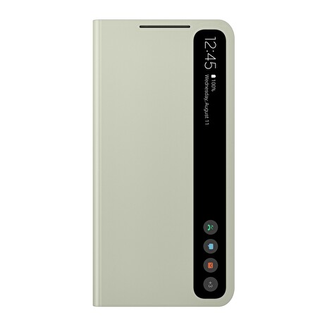 Samsung Flipové pouzdro Clear View S21 FE Olive Green