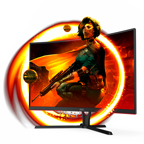 AOC MT VA LCD WLED 31,5" C32G3AE/BK - VA panel, 165Hz, 1920x1080, 2xHDMI, DP, repro, zakriven