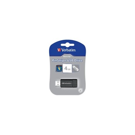 VERBATIM USB Flash Disk Store 'n' Go PinStripe USB 4GB, černý