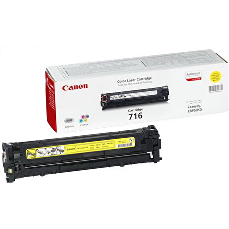 Canon originální toner CRG-716Y/ LBP-5050/ MF-80x0/ 1500 stran/ Žlutý