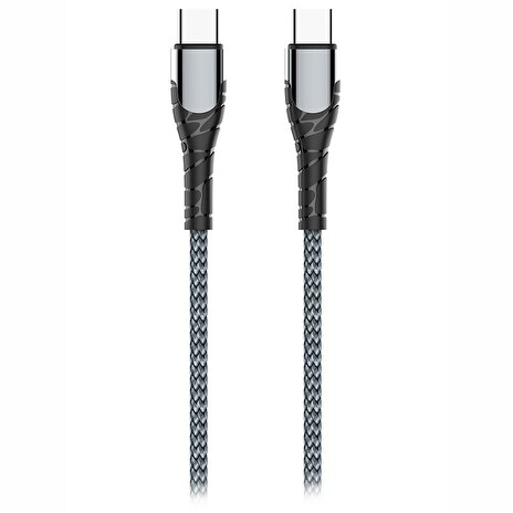 Colorway Datový Kabel USB-C/ USB-C/ 3A/ Fast Charging 65W/ 2m/ Šedivý