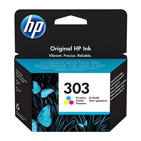 HP 303 Tri-color Original Ink Cartridge (165 pages), T6N01AE