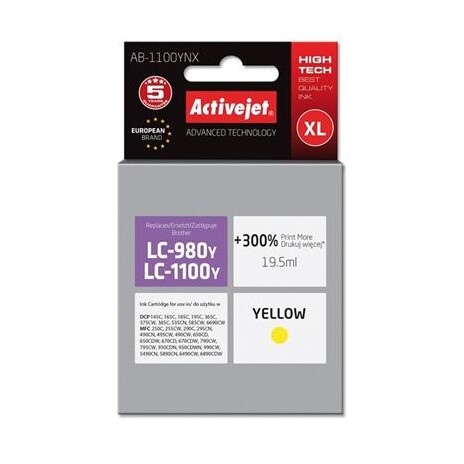 ActiveJet inkoust Brother LC-1100Y, 15 ml, new AB-1100YNX (AB-1100Y)