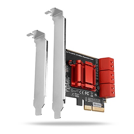 AXAGON PCES-SA6, PCIe řadič - 6x interní SATA 6G port, ASM1166, SP & LP
