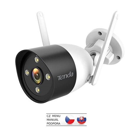 Tenda CT6 - Venkovní IP66 Wi-Fi 2K (3MP) kamera,noční LED,dvoucestné audio,microSD,detekce pohybu,CZ