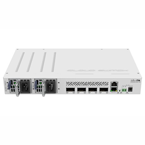 Mikrotik Cloud Switch CRS504-4XQ-IN, 650 MHz CPU, 64 MB RAM, 1x LAN, 4x QSFP28, 2x PSU, L5