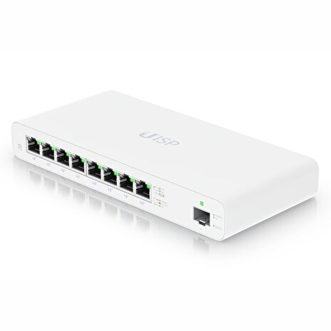 Ubiquiti UISP Router - 8x GbE, 1x SFP, fanless, 8x PoE Out 27V (PoE budget 110W)