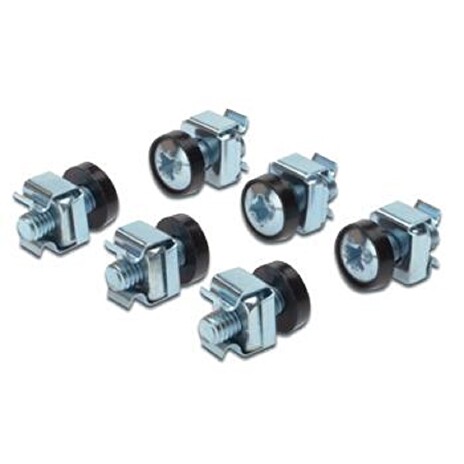 Montážní sada-souprava do racku ,4x šroub M6, 4x nut, 4x plastová podložka