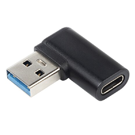 PremiumCord zahnutá 90° redukce USB-C Female na USB3.0 typ A Male