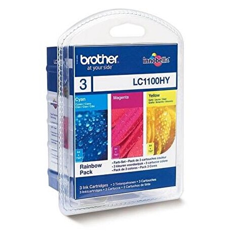 BROTHER INK LC-1100 azurová/purpurová/žlutá HY Pack pro MFC-6490CW/DCP-6690CW