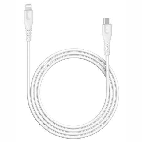 CANYON nabíjecí kabel Lightning MFI-4, USB-C Power delivery 18W, Apple certifikát, délka 1.2m, bílá