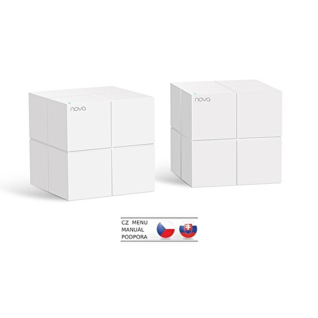 Tenda Nova MW6 (2-pack) WiFi AC1200 Mesh Gigabit system, MU-MIMO, 4x GLAN/GWAN, SMART CZ aplikace