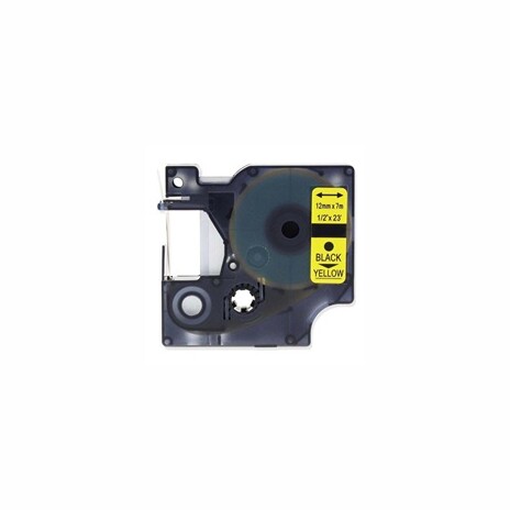 Xerox kompatibilní páska s DYMO, 45018 S0720580, 12mm x 7m, černý tisk / žlutý podklad, D1 - ALLPRINT