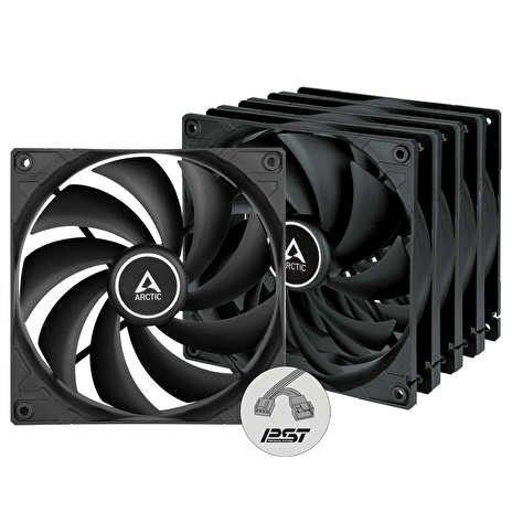 ARCTIC F14 PWM PST Case Fan 140x140x27 mm sada 5ks ventilátorů, 1350 RPM, černá, 4-pin