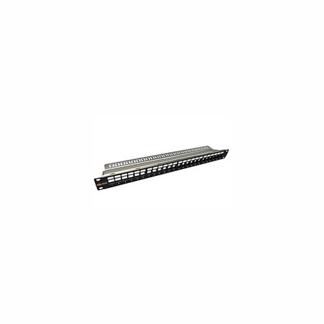 Solarix Modulární neosazený patch panel 24 portů 1U SX24M-0-STP-BK-UNI-N