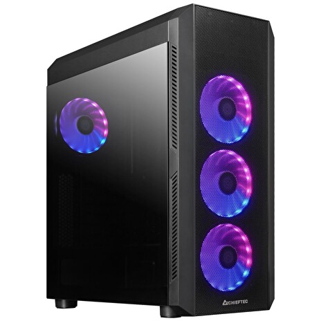 CHIEFTEC MidT Scorpion 4 GL-04B-OP / ATX / 2x USB3.0 / 1x USB2.0 / 4x120mm fan / ARGB/ průhledná bočnice / černá