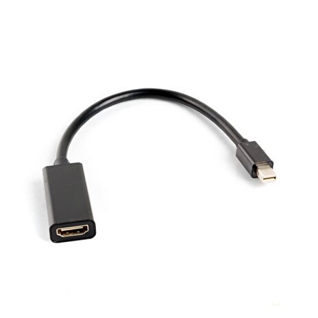 LANBERG adaptér mini DisplayPort 1.2 na HDMI, M/F, kabel 20cm, černý