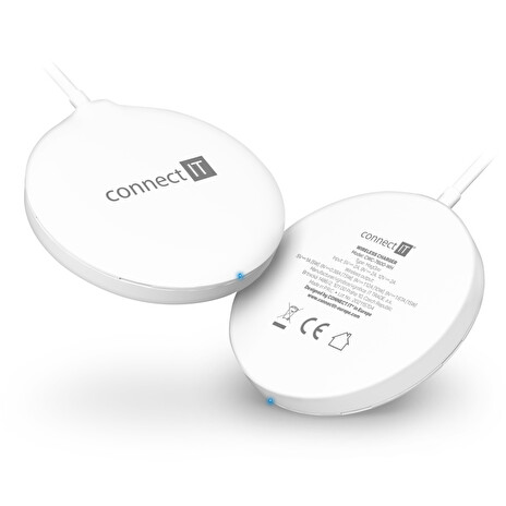 CONNECT IT MagSafe Wireless Fast Charge bezdrátová nabíječka, 15 W, BÍLÁ