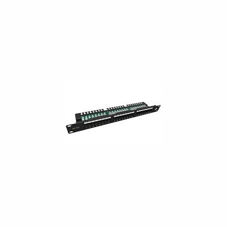 Solarix Patch panel 24 x RJ45 CAT5E UTP s vyvazovací lištou 1U SX24L-5E-UTP-BK-N