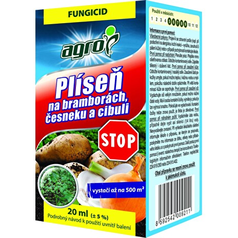 Přípravek Agro Plíseň na bramborách, česneku a cibuli STOP 20 ml