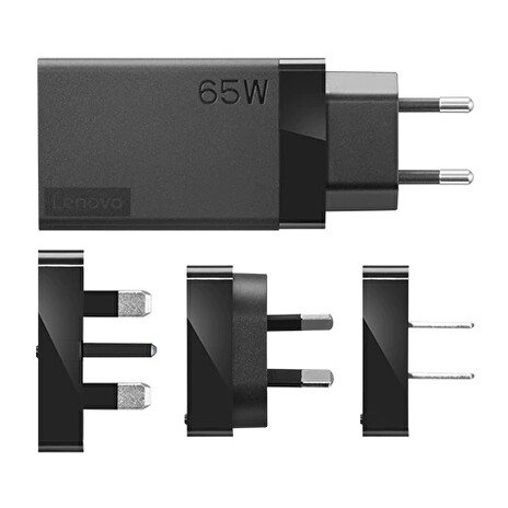 Lenovo adaptér CONS 65W AC USB-C Travel (vyměnitelné koncovky pro zásuvky EU,USA,UK,AU)
