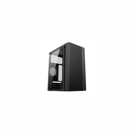 1stCOOL skříň STEP 4, micro tower, AU, USB 3.0, bez zdroje, průhledná bočnice, černá