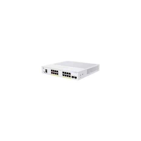Cisco switch CBS350-16FP-2G, 16xGbE RJ45, 2xSFP, fanless, PoE+, 240W - REFRESH