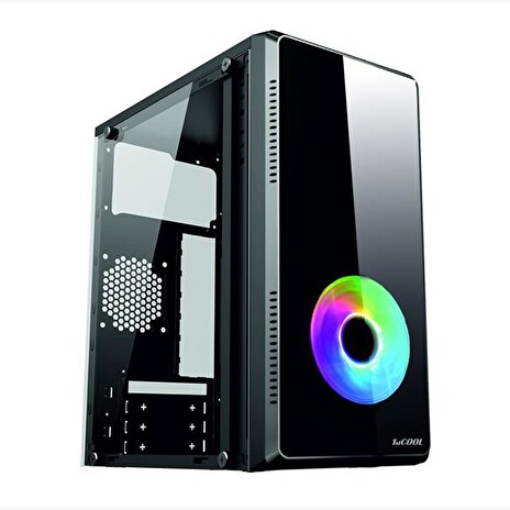 1stCOOL STEP GAMER 1, skrinka mATX, 1x RGB fan, USB3.0, čierna