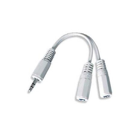 GEMBIRD Kabel rozdvojka jack 3,5mm na 2x3,5mm M/F, 10cm, audio