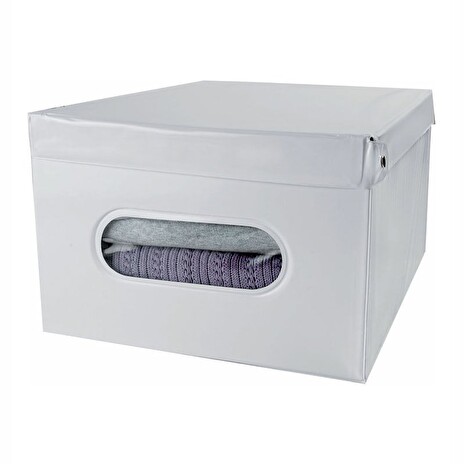 Box Compactor skládací úložný s víkem Smart 5, PVC - 50 x 42 x 28 cm, bílá