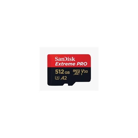 SanDisk micro SDXC karta 512GB Extreme PRO (200 MB/s Class 10, UHS-I U3 V30) + adaptér