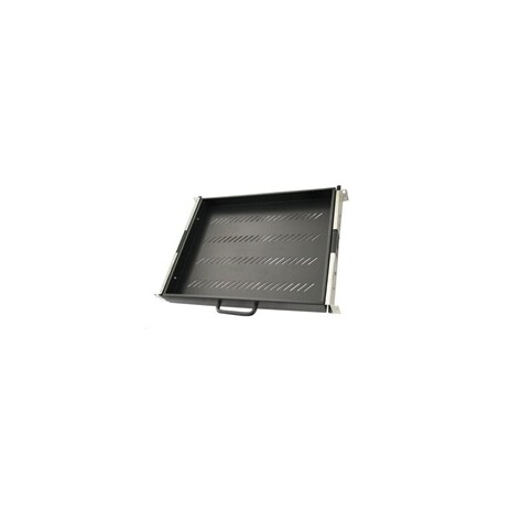 XtendLan Police, 19", výška 1U, 350mm, výsuvná, pro nástěnné rozvaděče, nosnost 60kg, černá