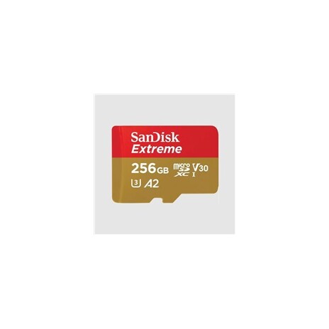 SanDisk micro SDXC karta 256GB Extreme (190 MB/s Class 10, UHS-I U3 V30) + adaptér