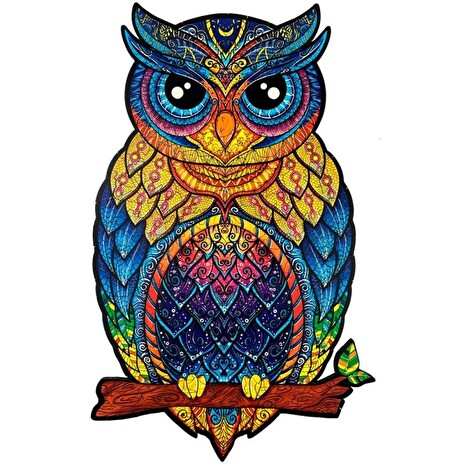 Puzzle Puzzler dřevěné, barevné - Okouzlující sova