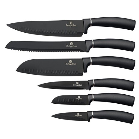 Sada nožů Berlingerhaus s nepřilnavým povrchem 6 ks Carbon PRO Line BH-2576