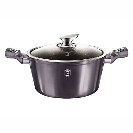 Hrnec Berlingerhaus s poklicí s mramorovým povrchem 30 cm Carbon PRO Line BH-6924