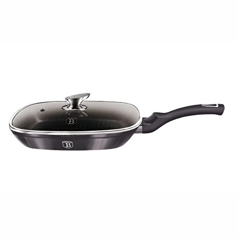 Pánev Berlingerhaus grilovací s mramorovým povrchem a poklicí 28 cm Carbon PRO Line BH-6909